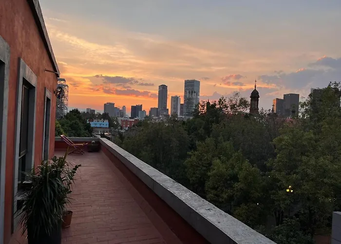 Depa Centrico Mas Terraza A Minutos De Palacio De Bellas Artes Mexico City